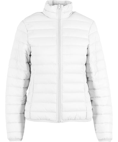 Womens light puffer jacket | white