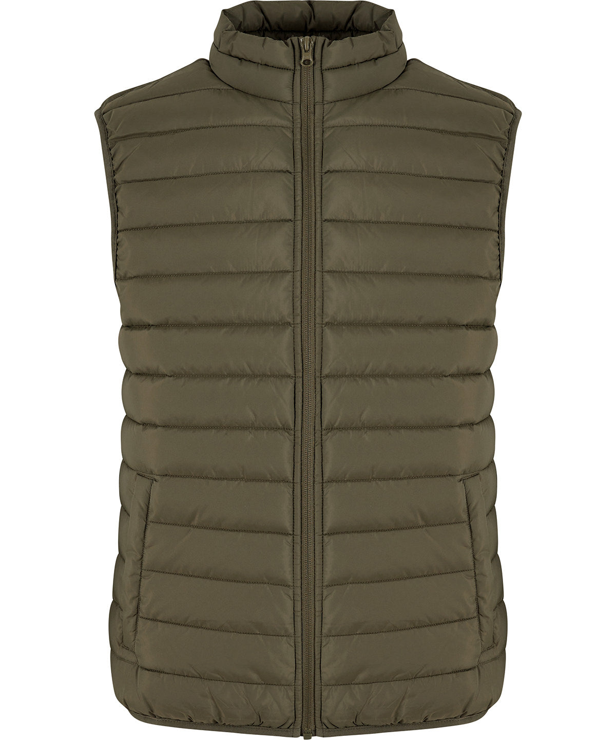 Womens light puffer vest | olive