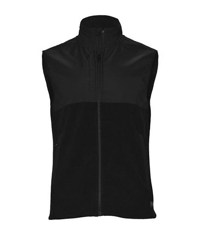 Highland - Fashionable yoke fleece vest | black