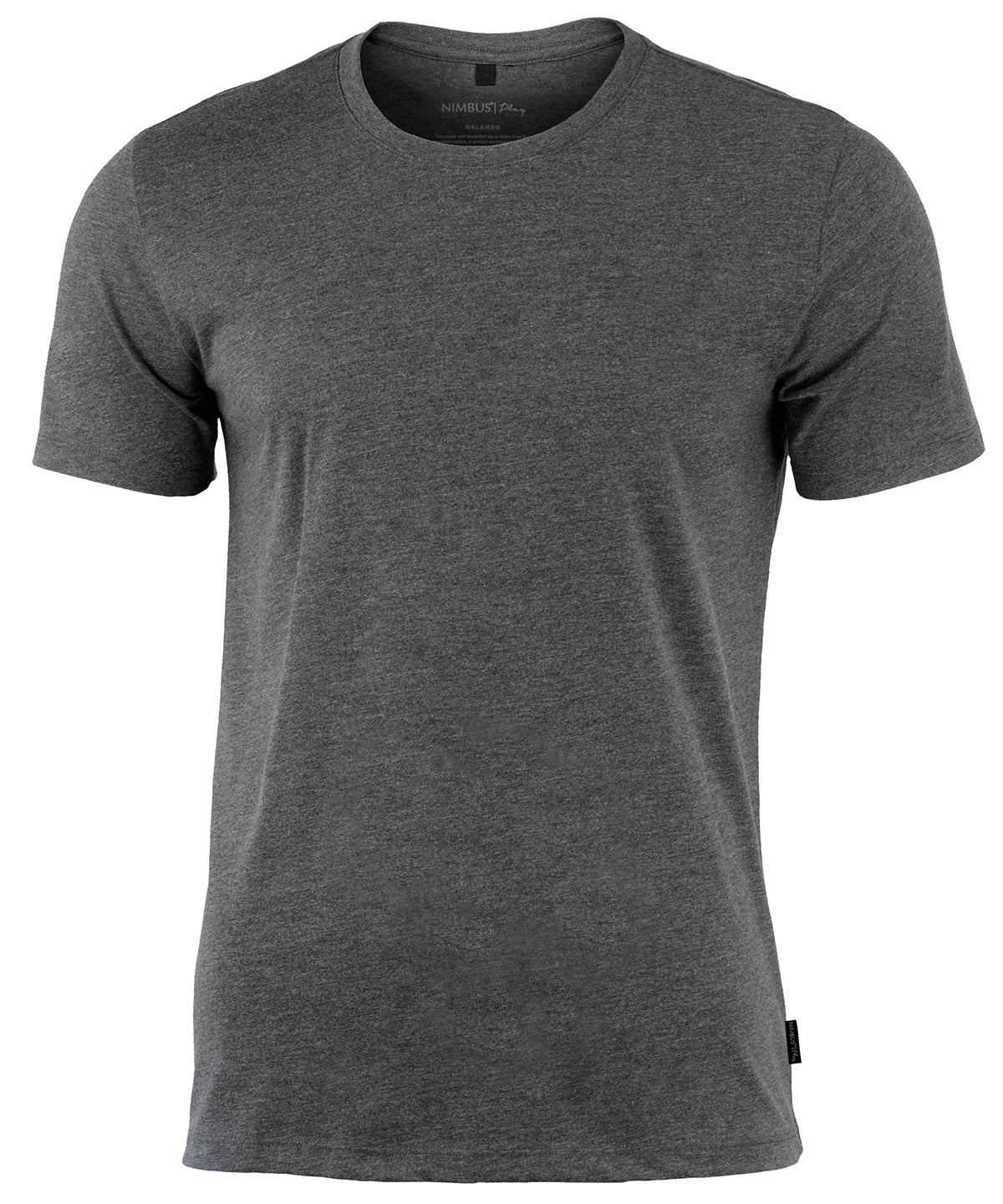 Orlando  soft round neck t-shirt | black melange
