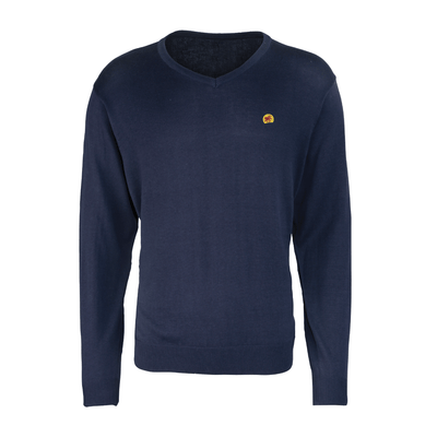Pebley Beach Group | V-neck knitted sweater | Navy