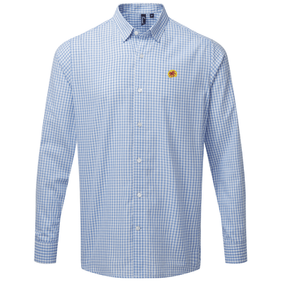 Pebley Beach Group | Maxton check long sleeve shirt | Light Blue/White