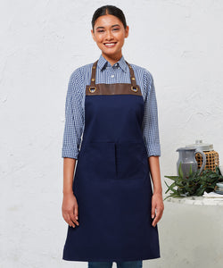 Espresso bib apron | black/brown