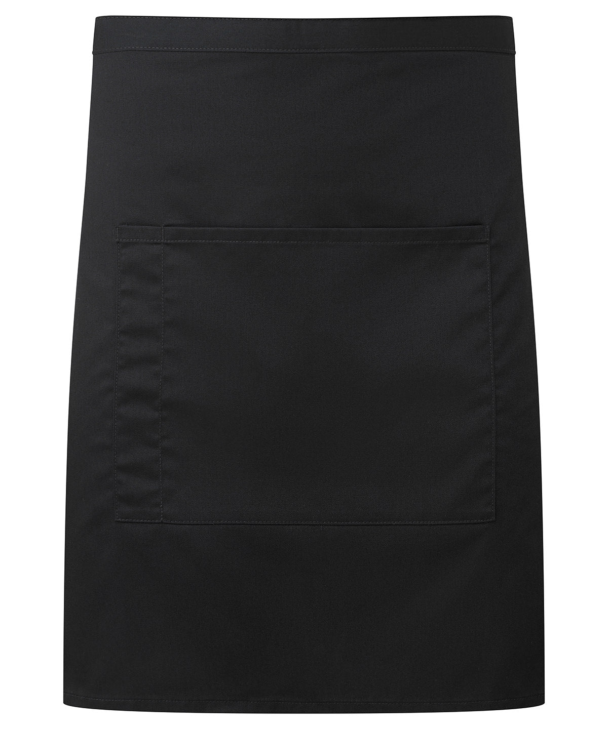 Colours collection mid-length pocket apron | Black