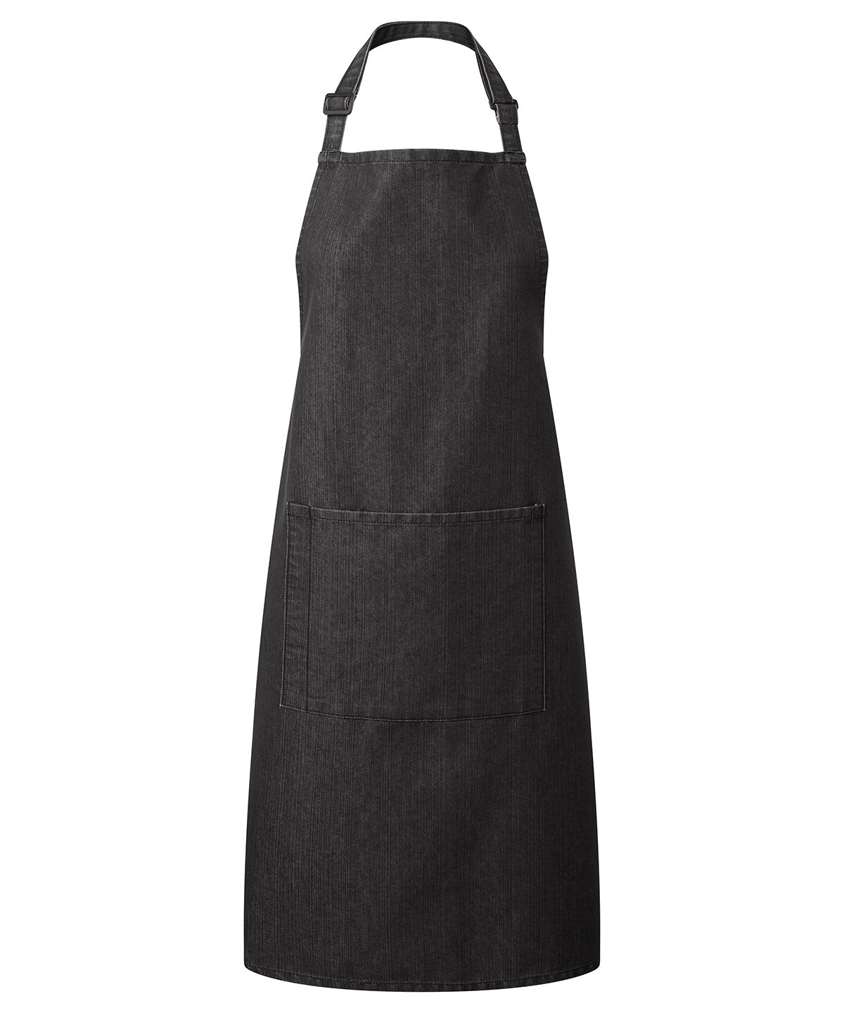Colours bib apron with pocket | black denim