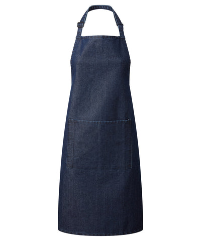 Colours bib apron with pocket | indigo denim