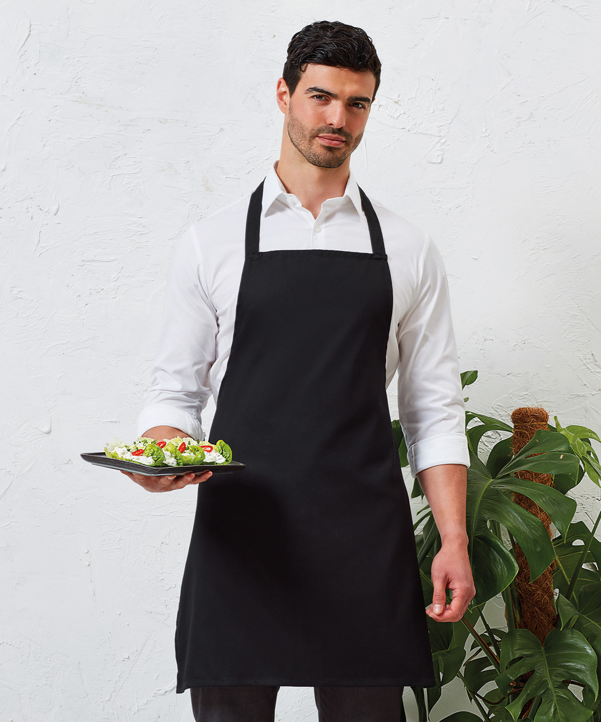 Essential bib apron | black