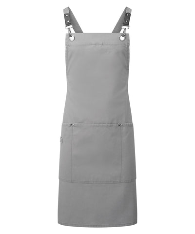 Clip n Clasp cross-back bib apron | dark grey