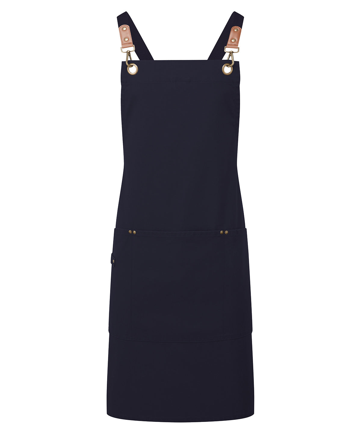 Clip n Clasp cross-back bib apron | navy