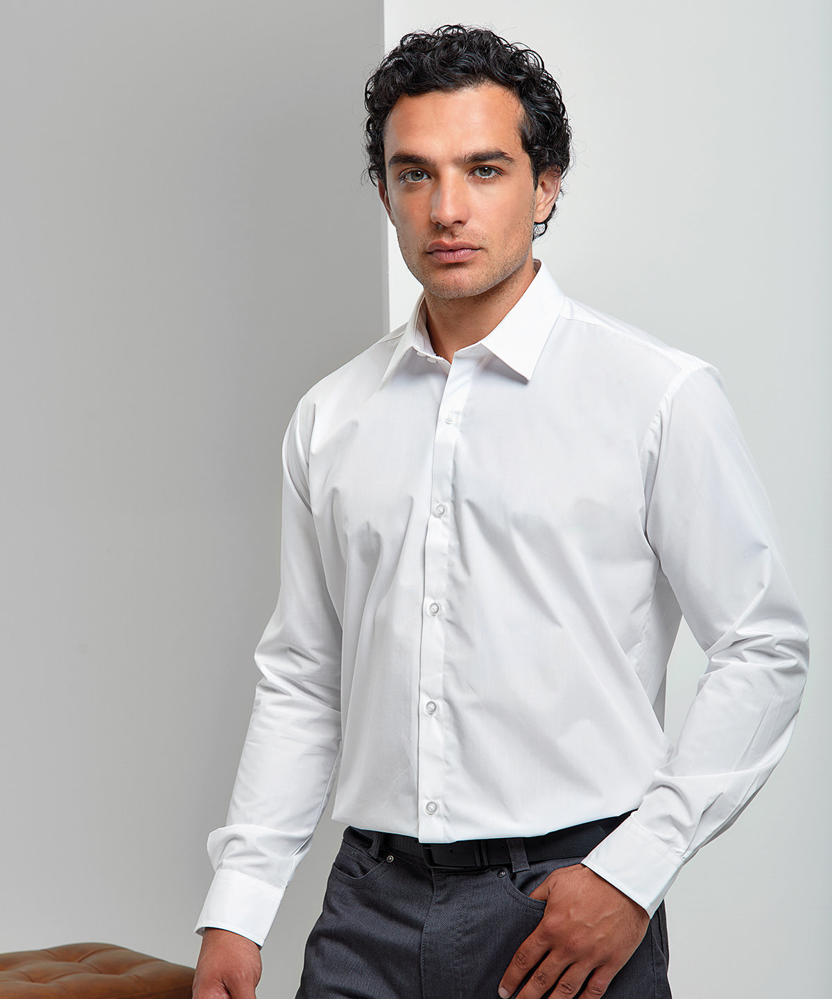 Supreme poplin long sleeve shirt | White