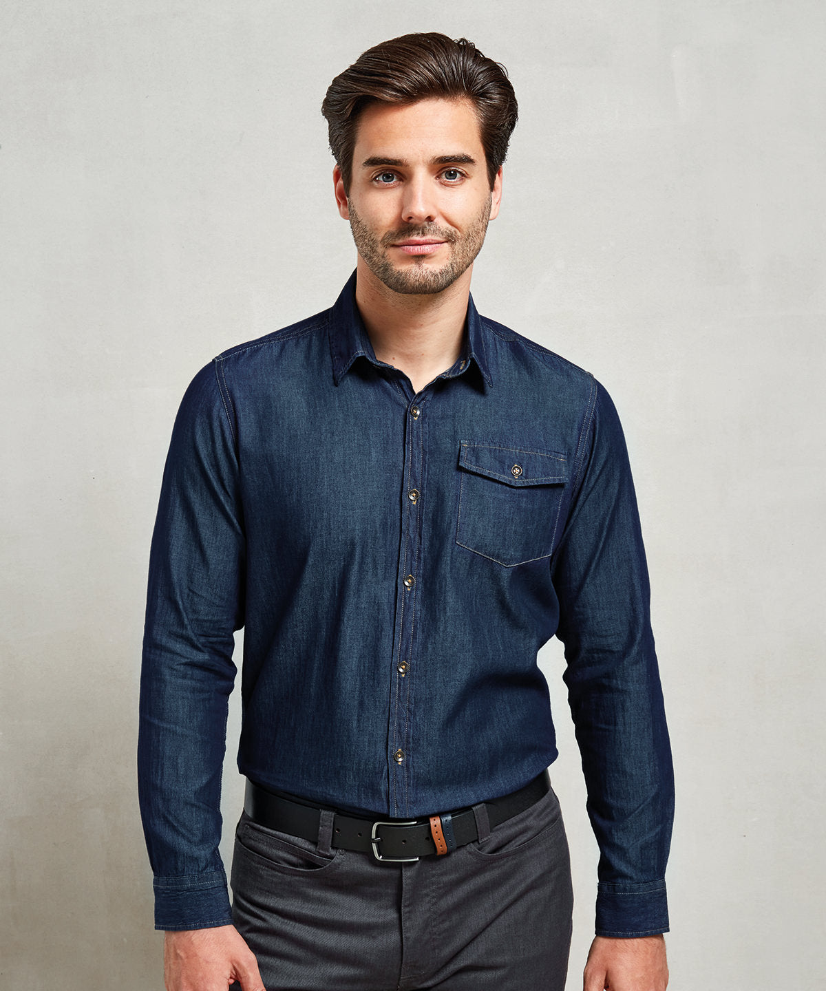 Jeans stitch denim shirt | indigo denim