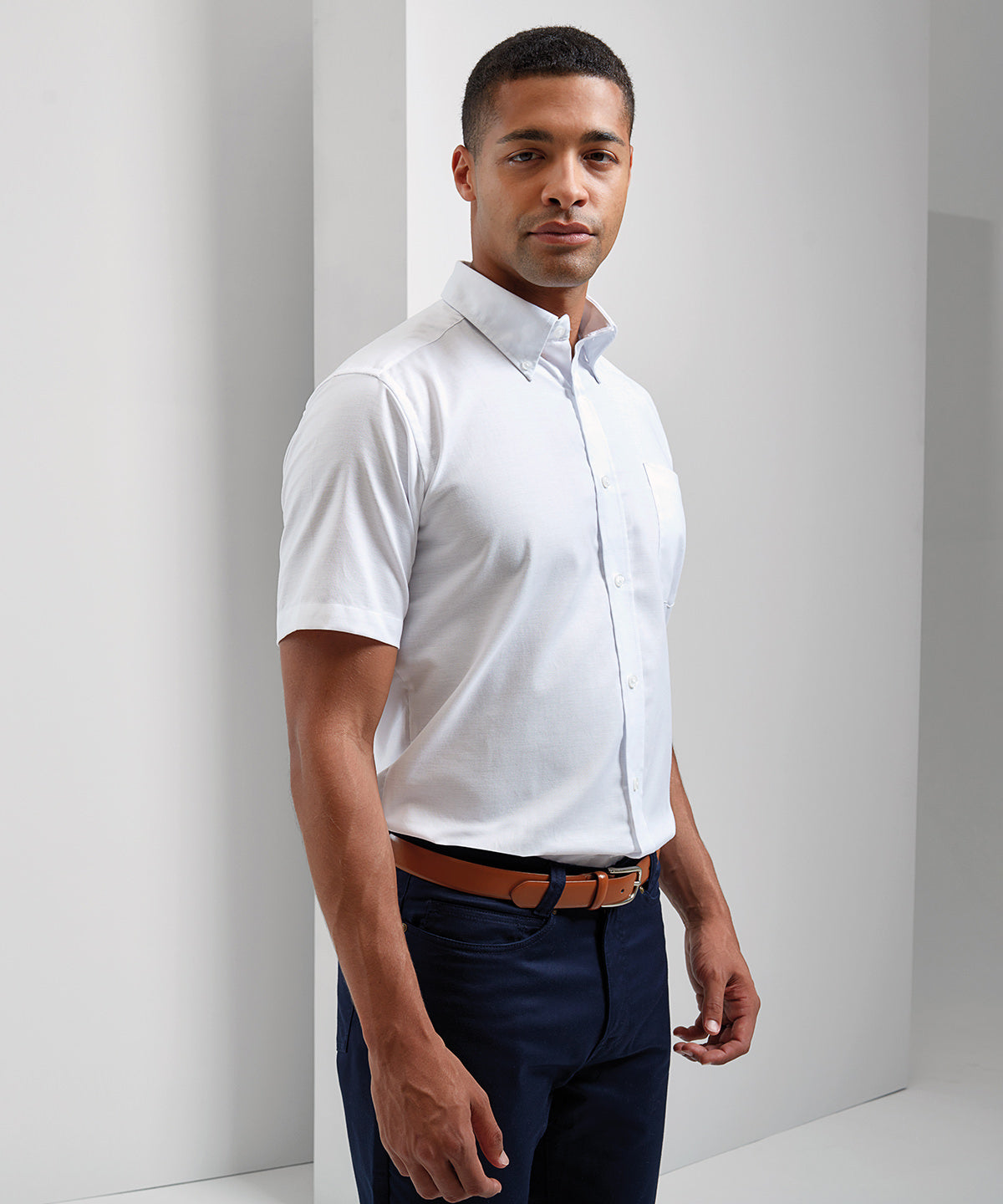 Signature Oxford short sleeve shirt | Light Blue