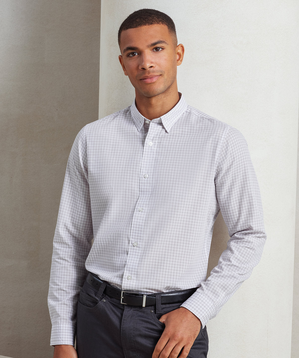 Maxton check long sleeve shirt | black/red