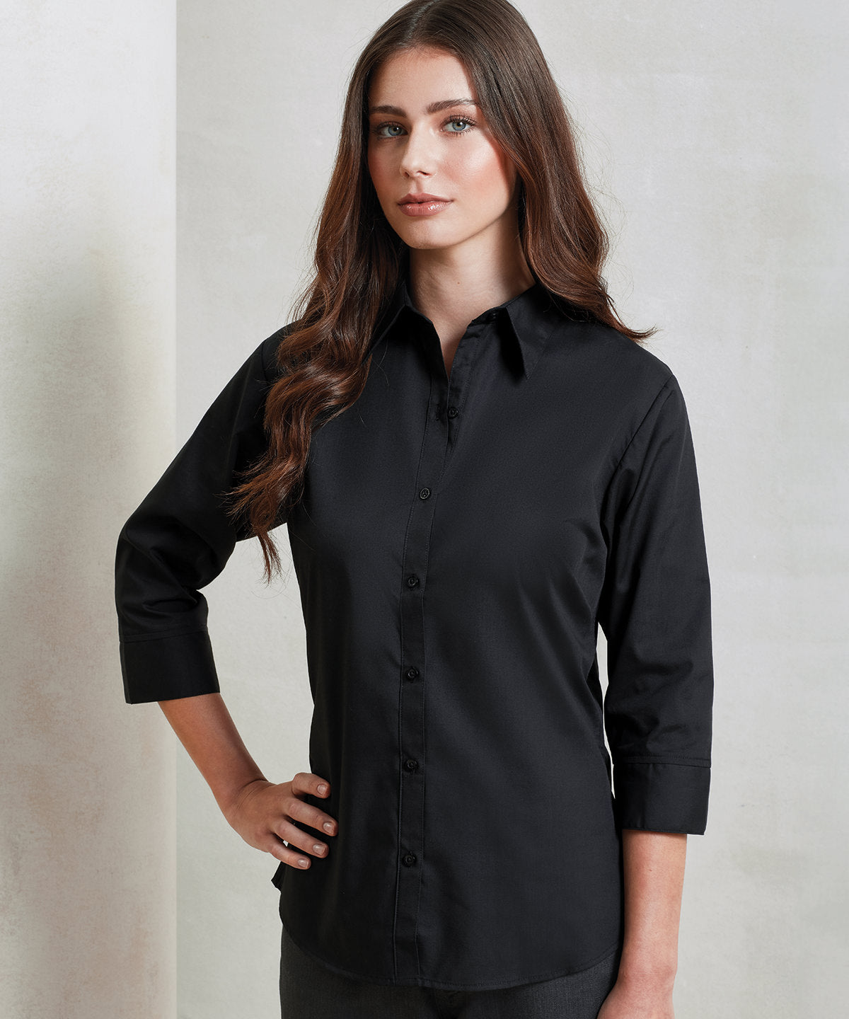 Womens  sleeve poplin blouse | silver