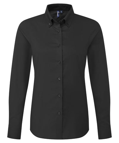 Womens Supreme Oxford long sleeve shirt | black