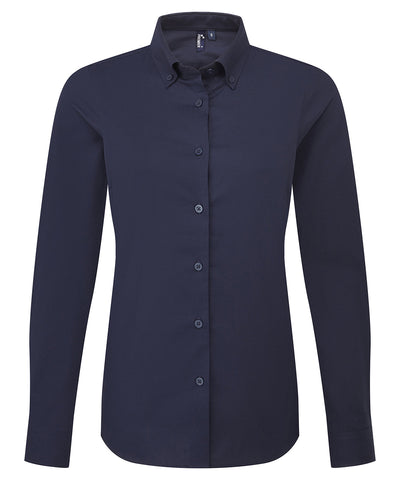 Womens Supreme Oxford long sleeve shirt | navy