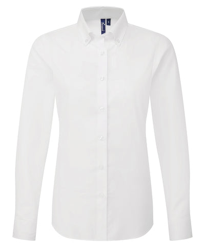 Womens Supreme Oxford long sleeve shirt | white