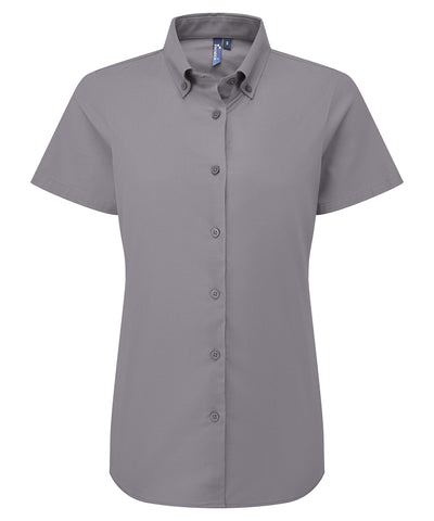 Womens Supreme Oxford short sleeve shirt | steel grey