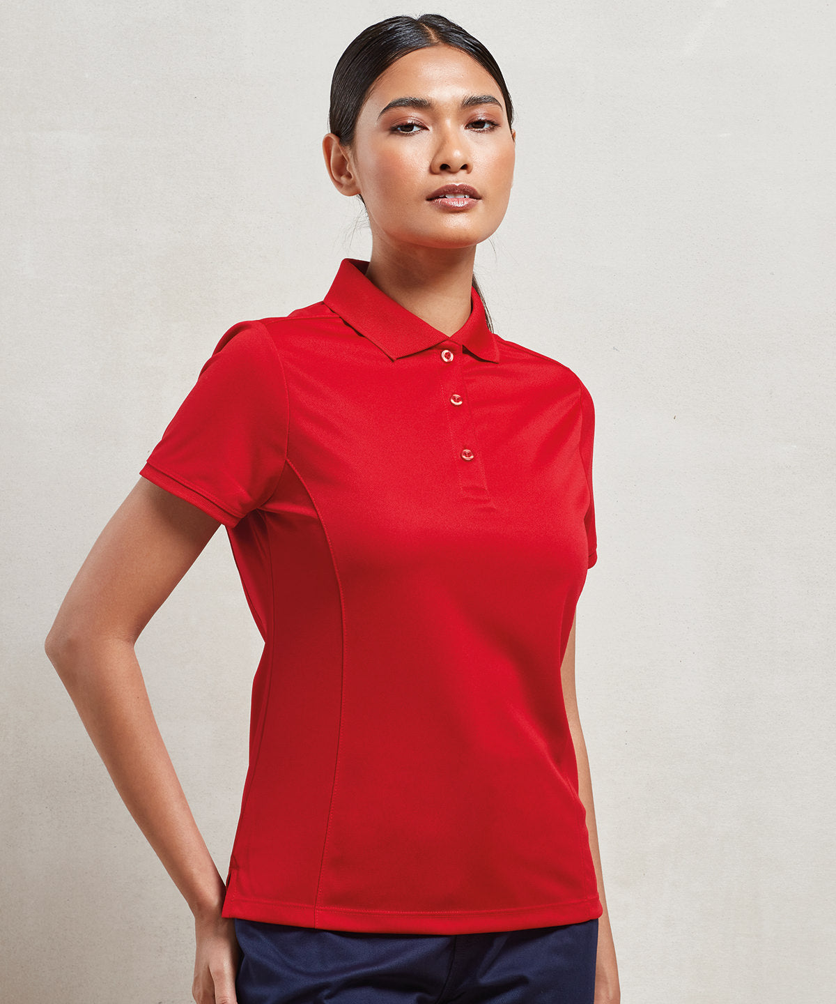 Womens Coolchecker® piqu polo | sapphire