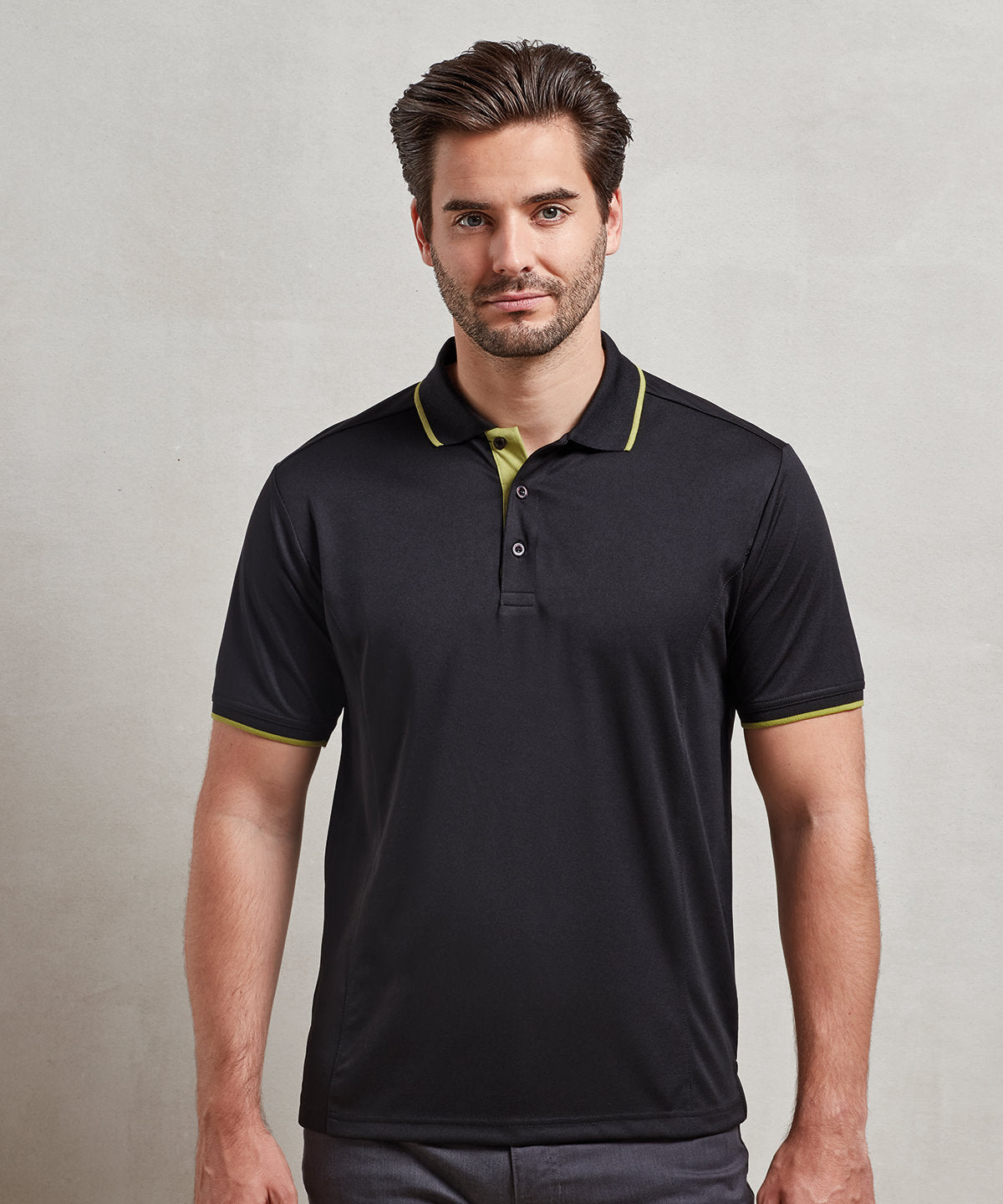 Contrast Coolchecker® polo | black/purple