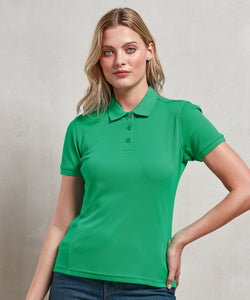 Womens Coolchecker® plus piqu polo | black