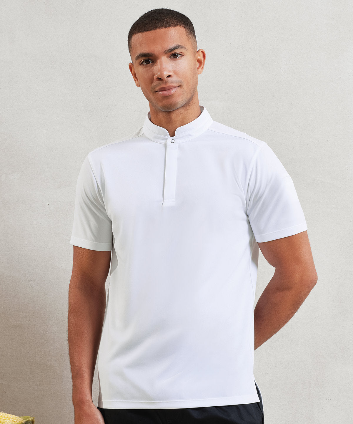 Essential Coolchecker® short sleeve chefs shirt | white