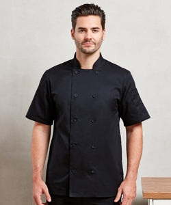 Short sleeve chefs jacket | black