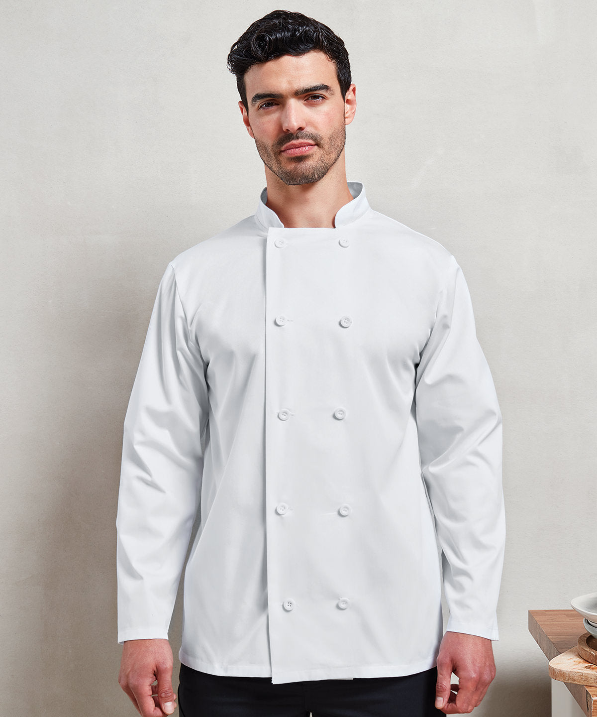 Long sleeve chefs jacket | steel