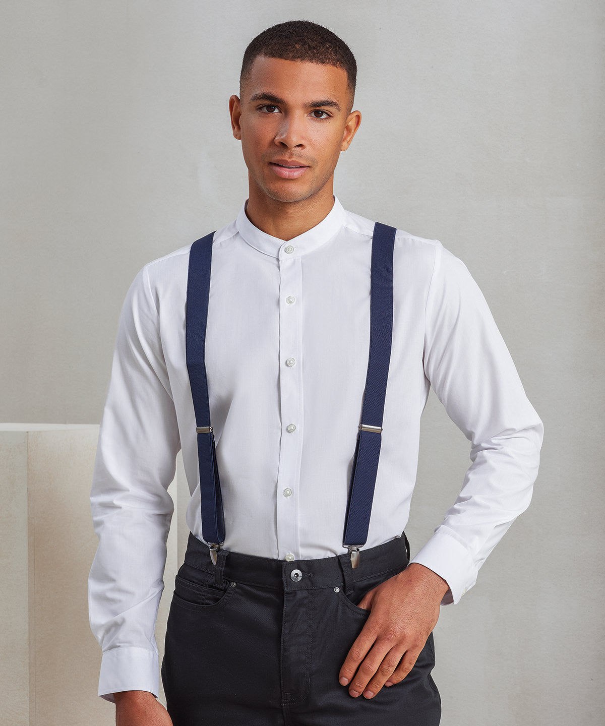 Clip-on trouser braces | red