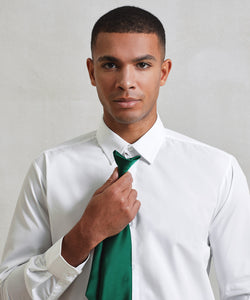 Colours satin clip tie | black