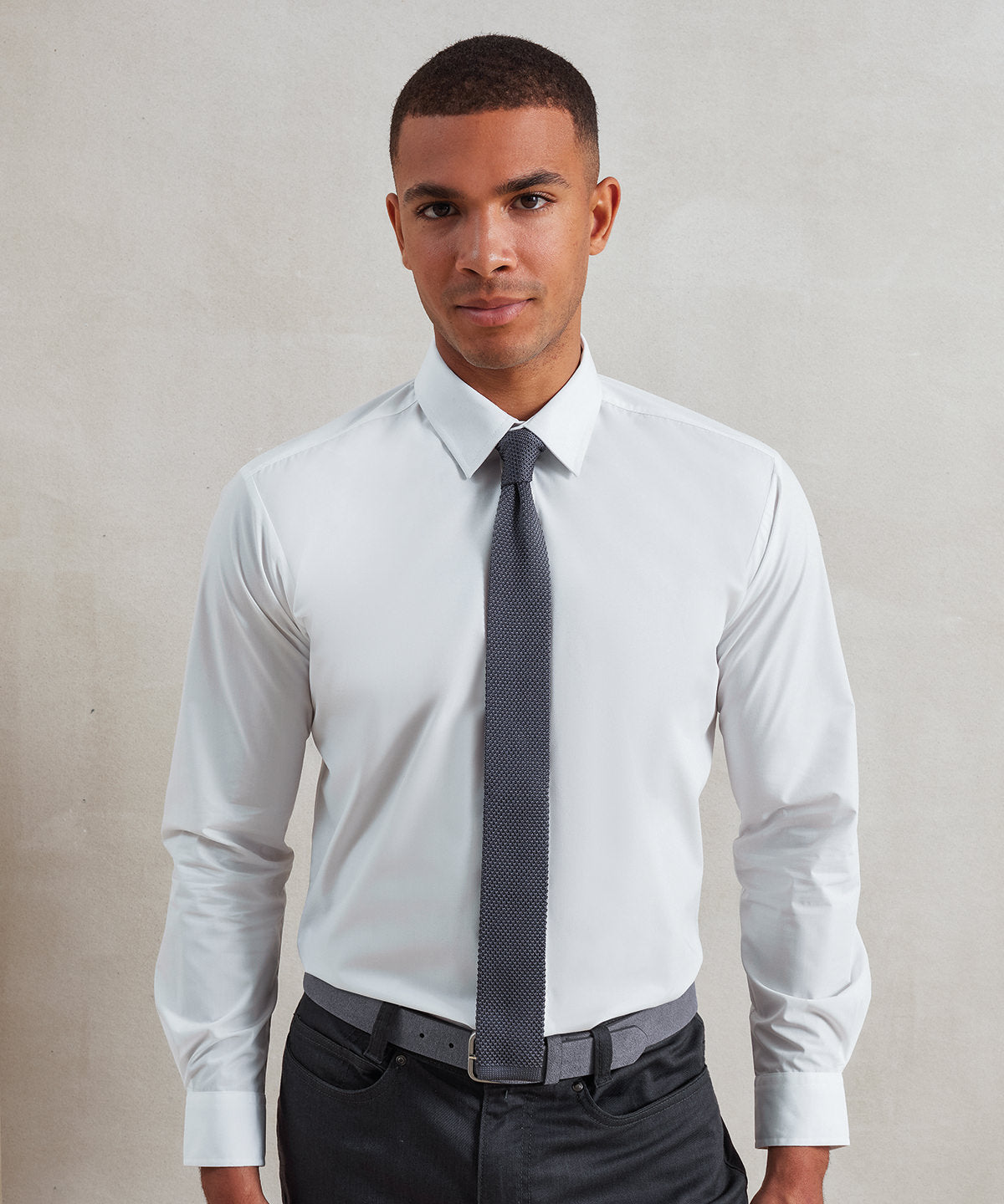 Slim knitted tie | navy