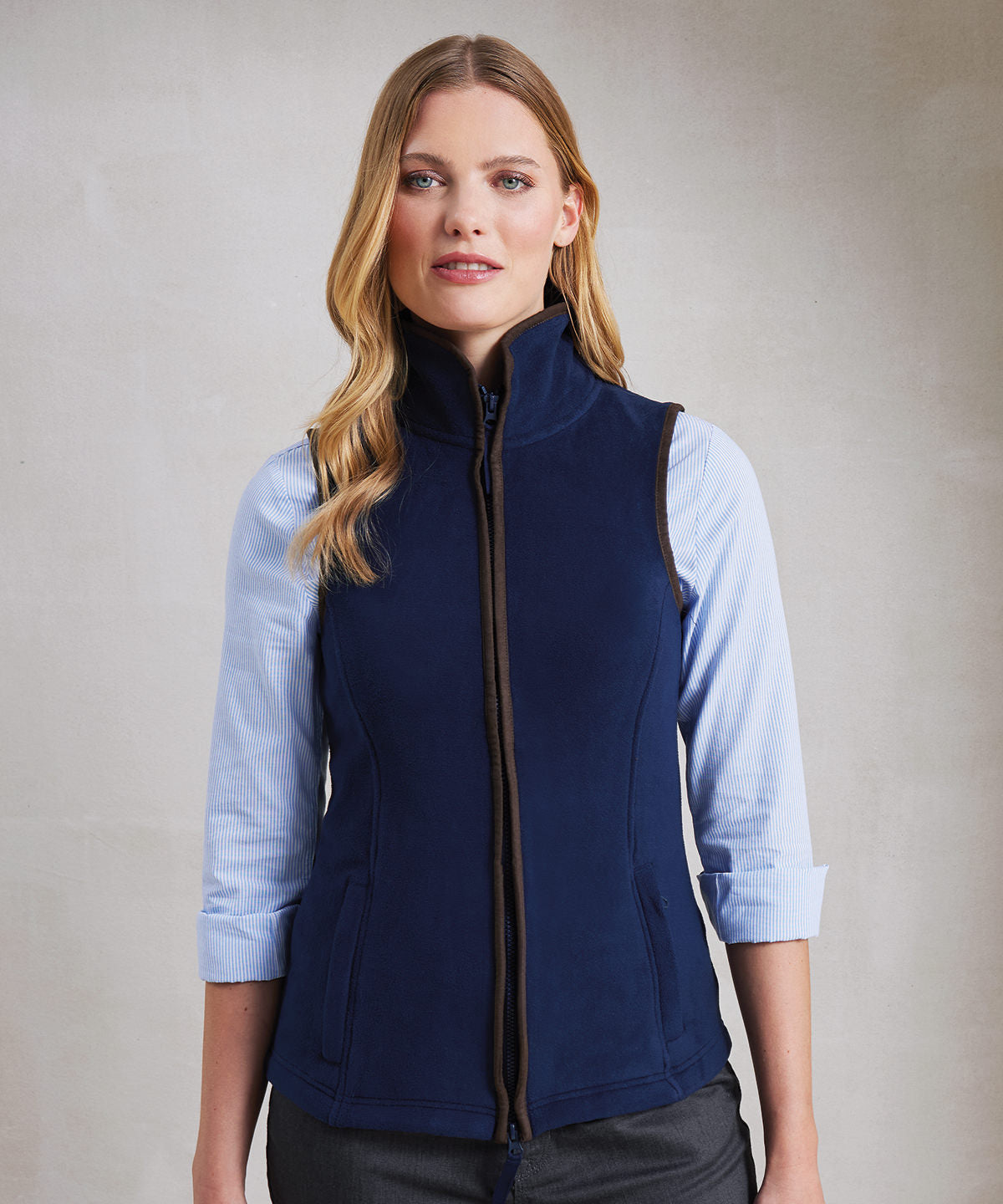 Womens artisan fleece gilet | black/black