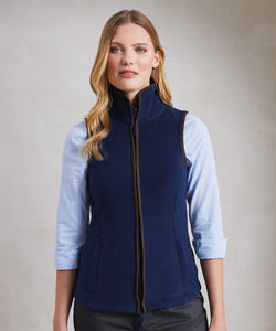 Womens artisan fleece gilet | black/black