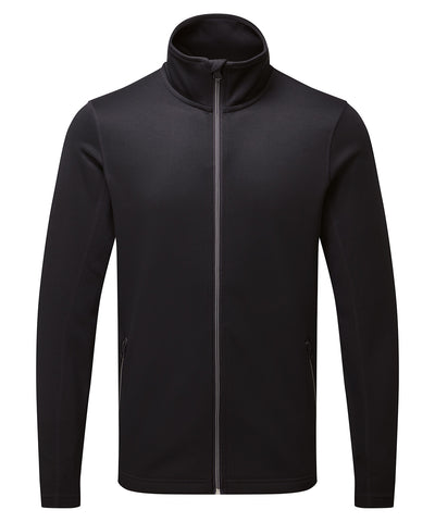 Mens spun dyed sustainable zip-through sweatshirt | black