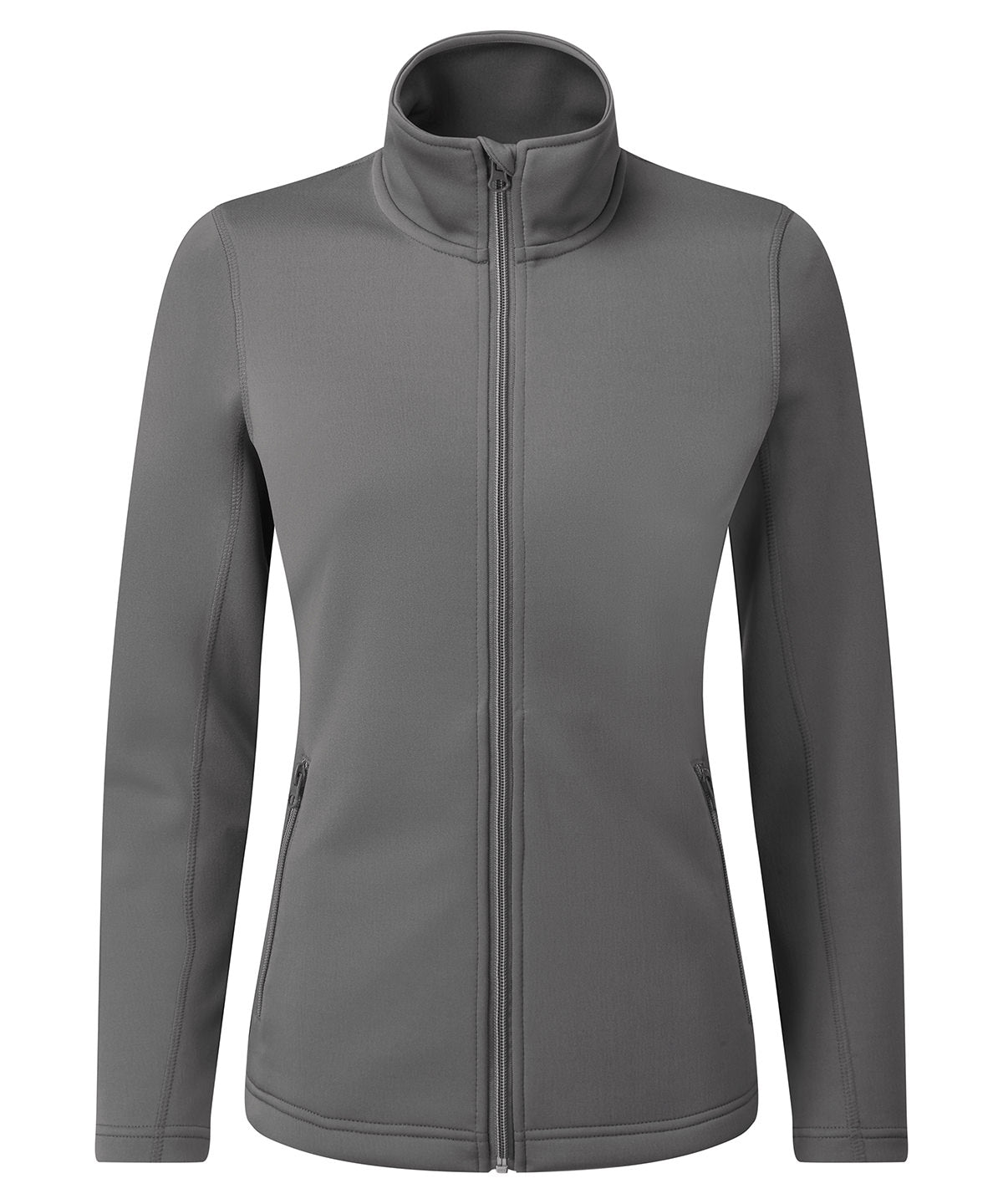 Womens spun dyed sustainable zip-through sweatshirt | dark grey