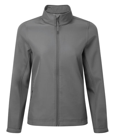 Womens Windchecker® printable and recycled softshell jacket | dark grey