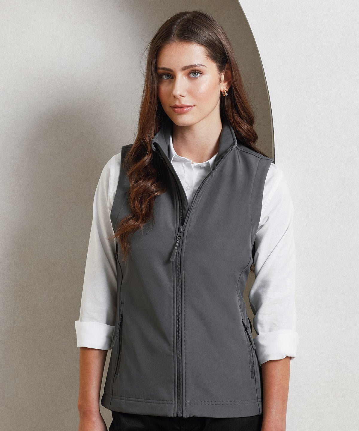 Womens Windchecker® printable and recycled gilet | black
