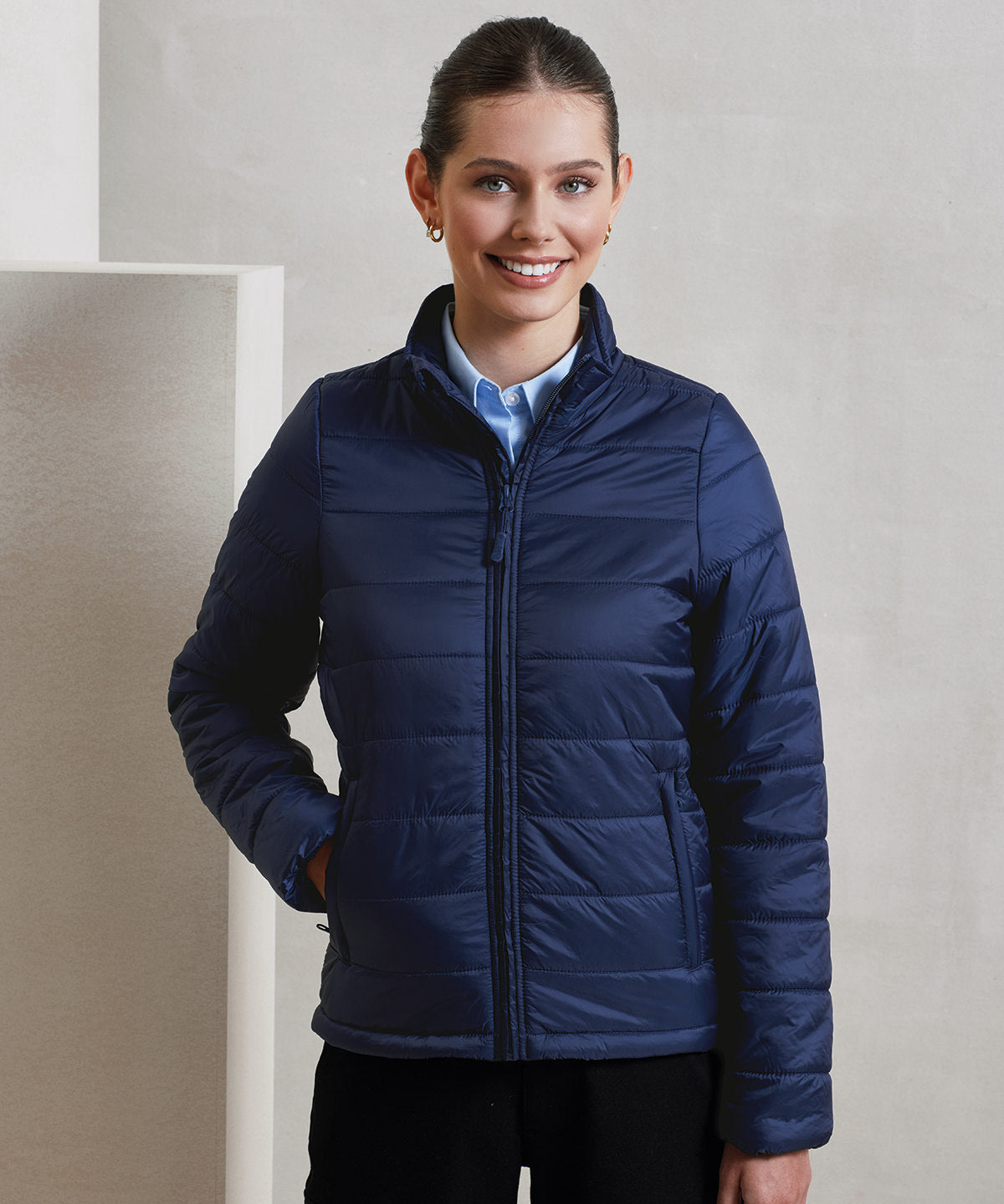 Womens Recyclight padded jacket | black
