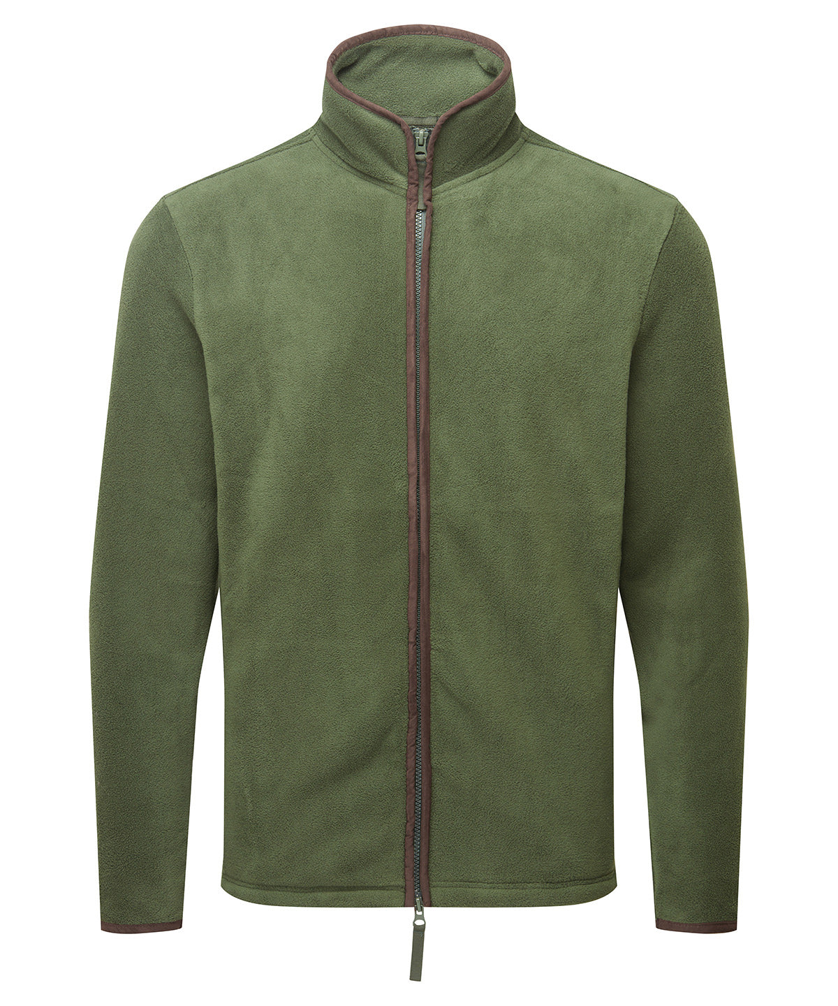 Artisan fleece jacket | moss green/brown