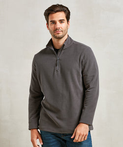 Unisex Recyclight 1/4 zip microfleece | black