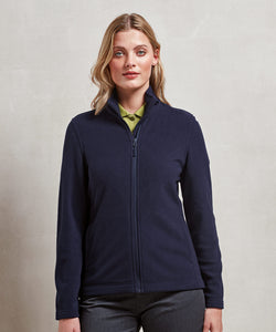 Womens Recyclight full-zip microfleece | black