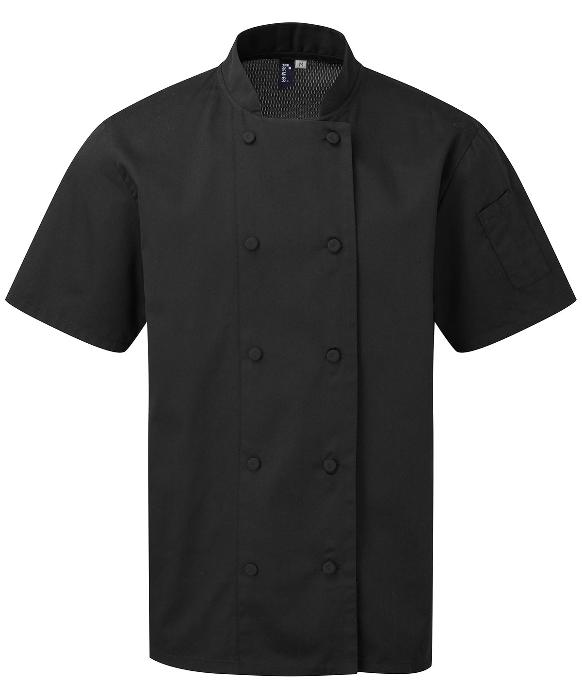 Chefs Coolchecker® short sleeve jacket | Black