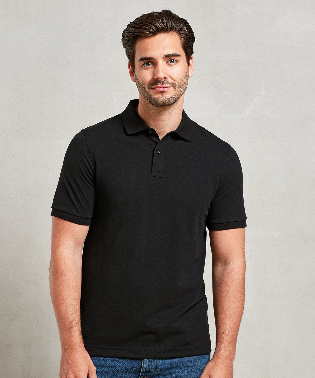 Essential unisex short sleeve workwear polo shirt | black