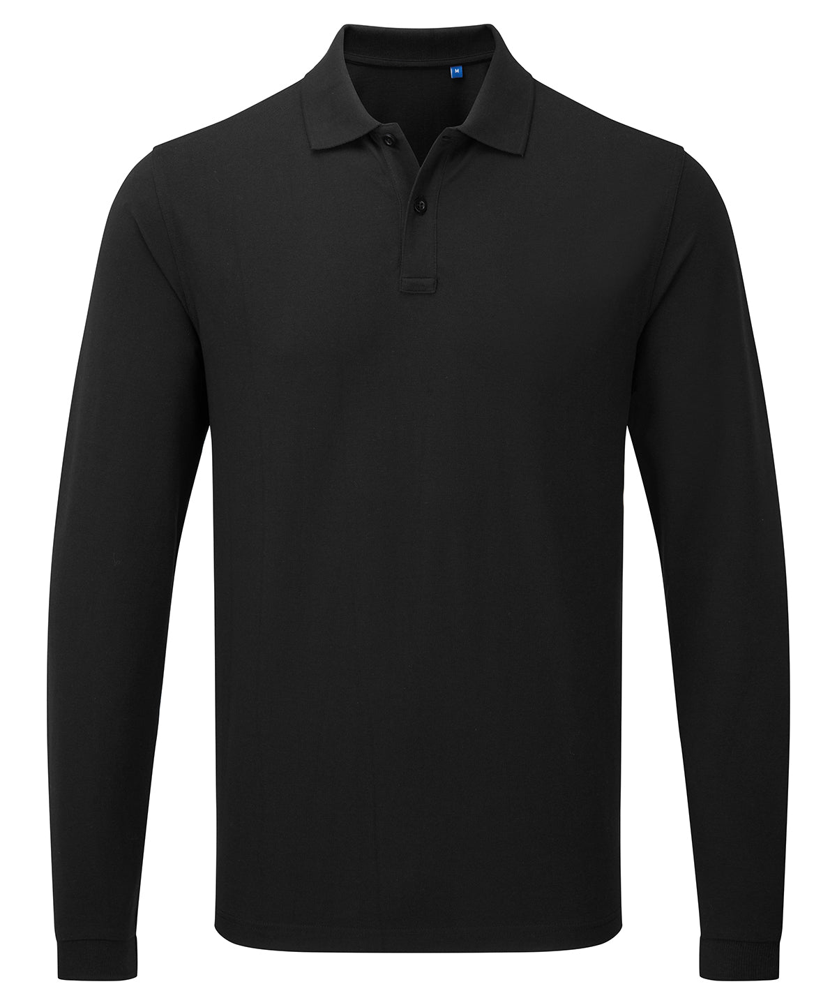 Essential unisex long sleeve workwear polo shirt | Black