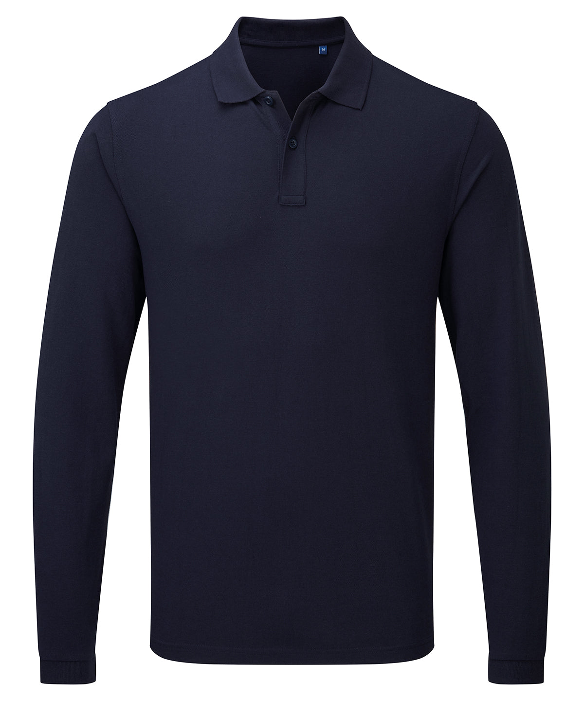 Essential unisex long sleeve workwear polo shirt | navy
