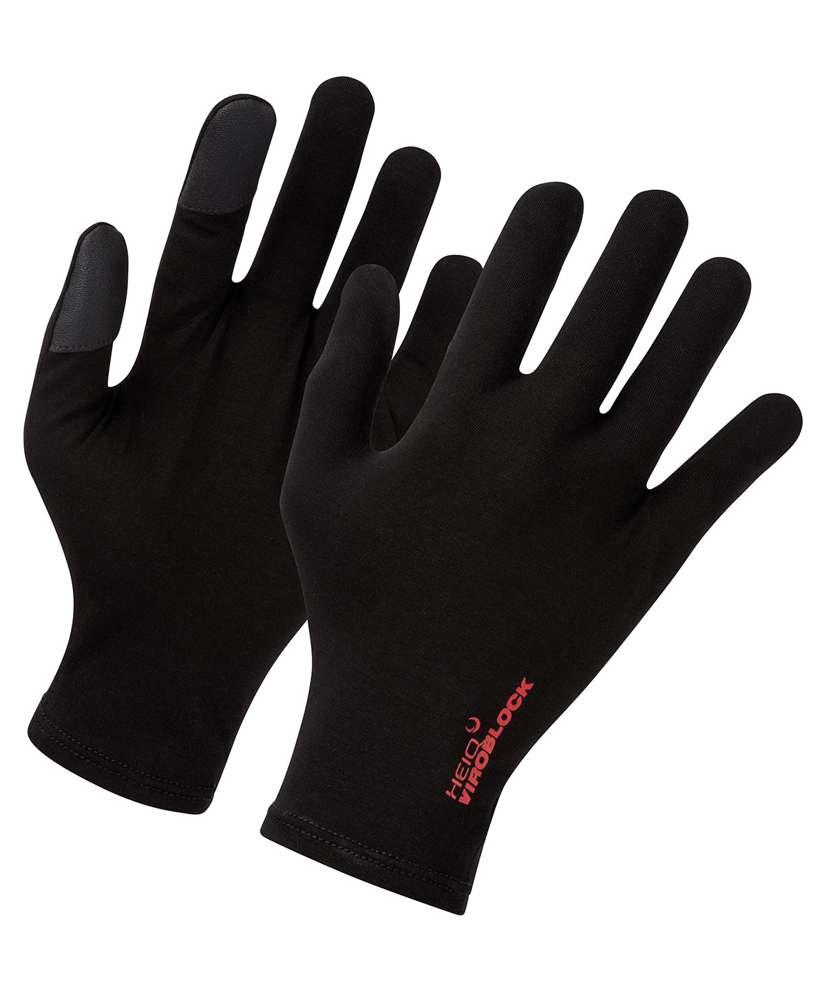 Touch gloves powered by HeiQ Viroblock (one pair) | Black