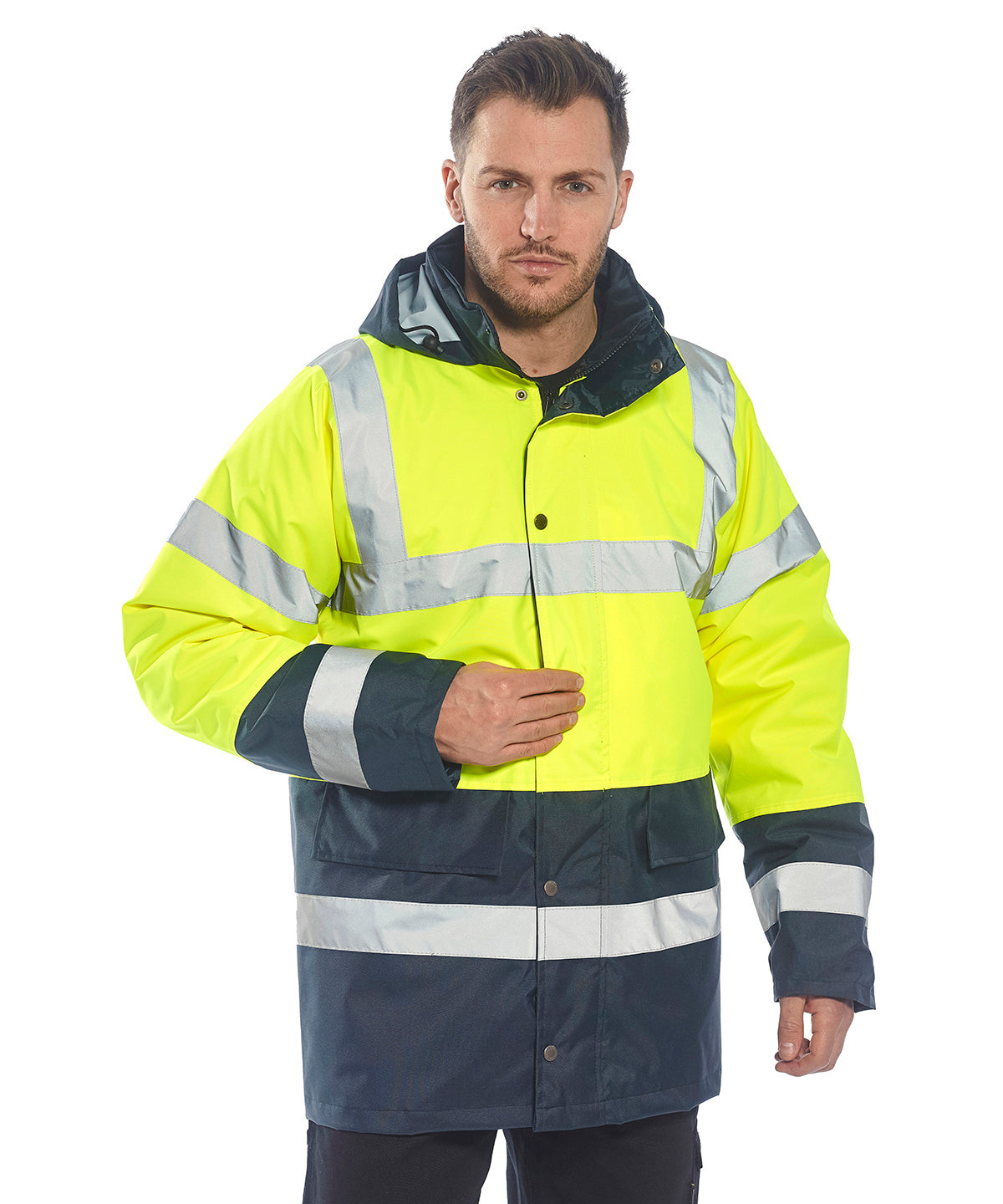 Hi-vis traffic jacket (S466/S467) | yellow/navy