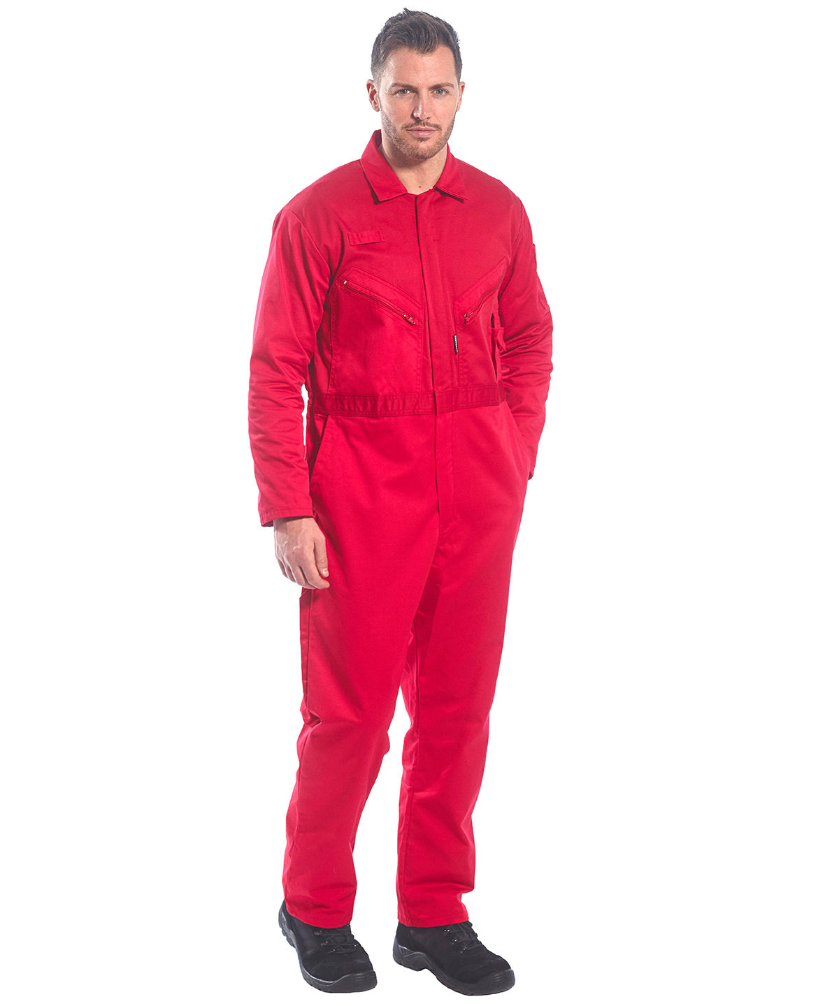 Liverpool zip coverall (C813) | red