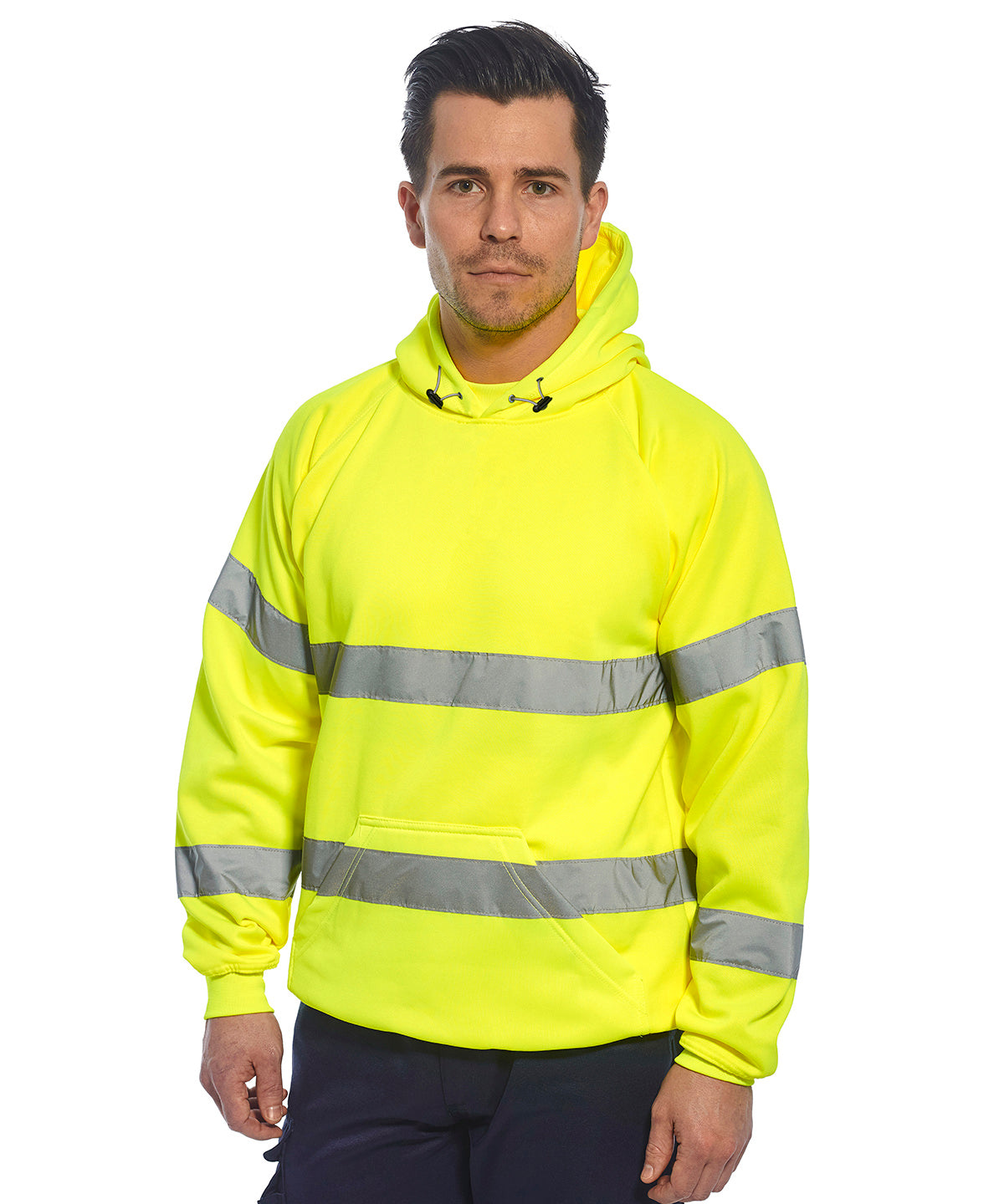 Hi-vis hooded sweatshirt (B304) | yellow