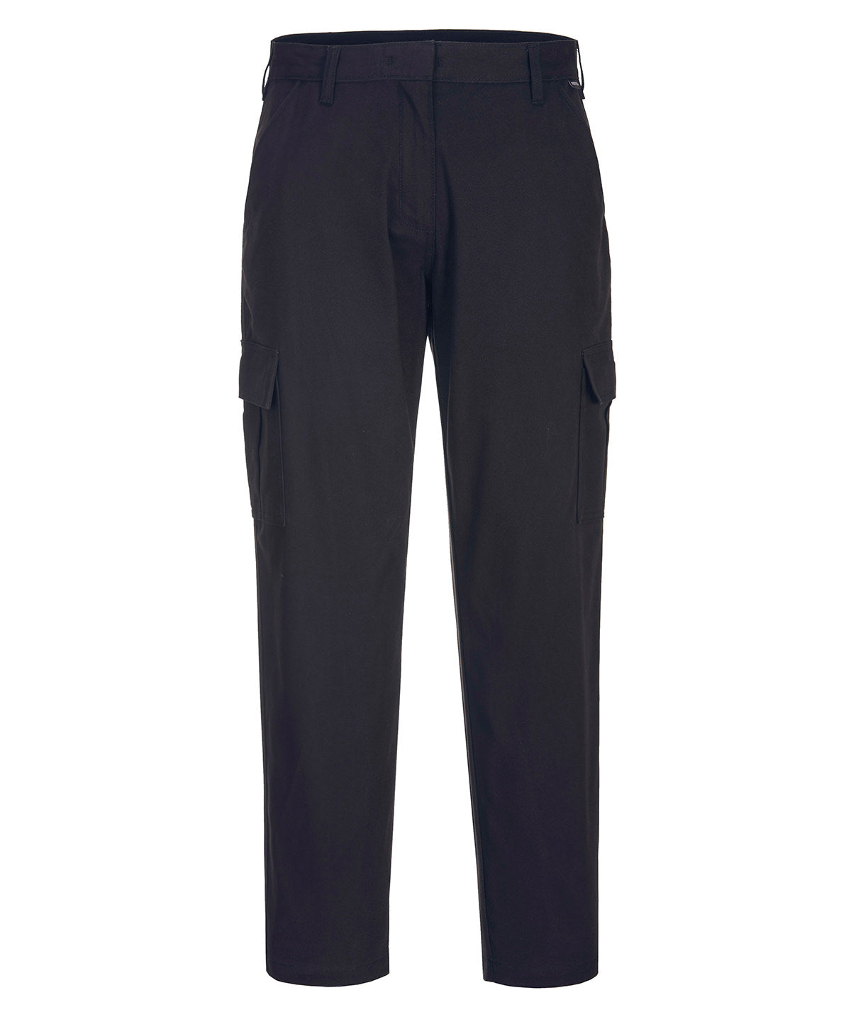 Womens stretch cargo trousers (S233) slim fit | Black
